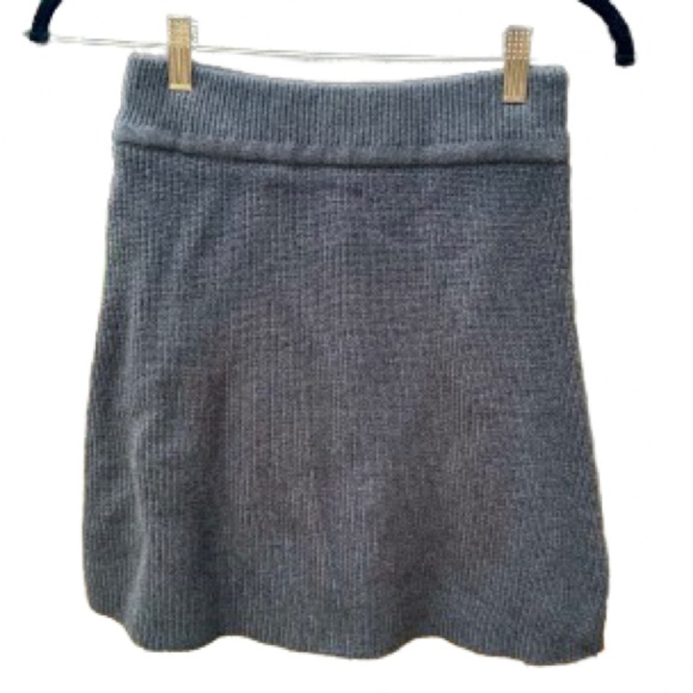 Zara Dark Gray Knit Ribbed Short Mini Skirt NWT - Picture 9 of 11